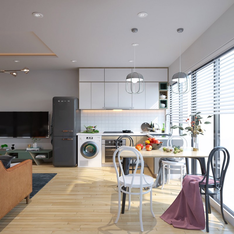 Студия со стеклянными стенами Студия со стеклянными стенами