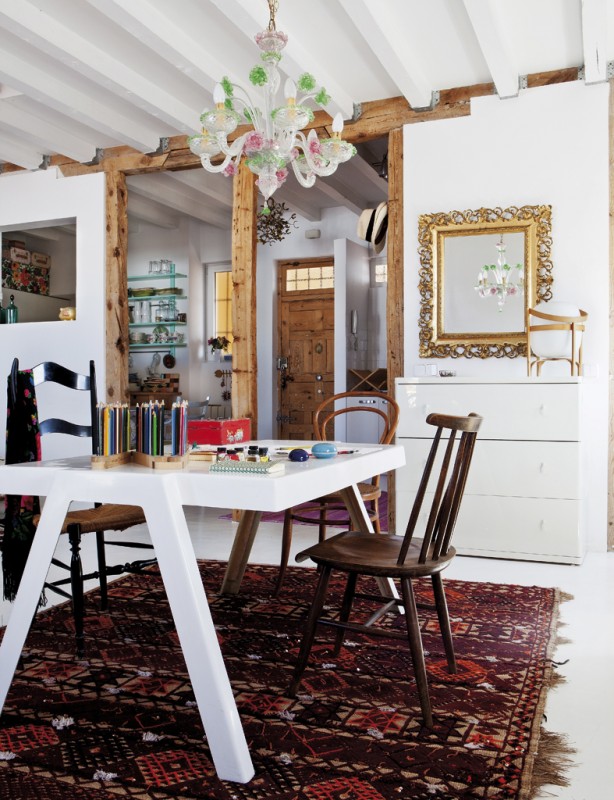 Деревенский колорит в интерьере пентхауса в Мадриде