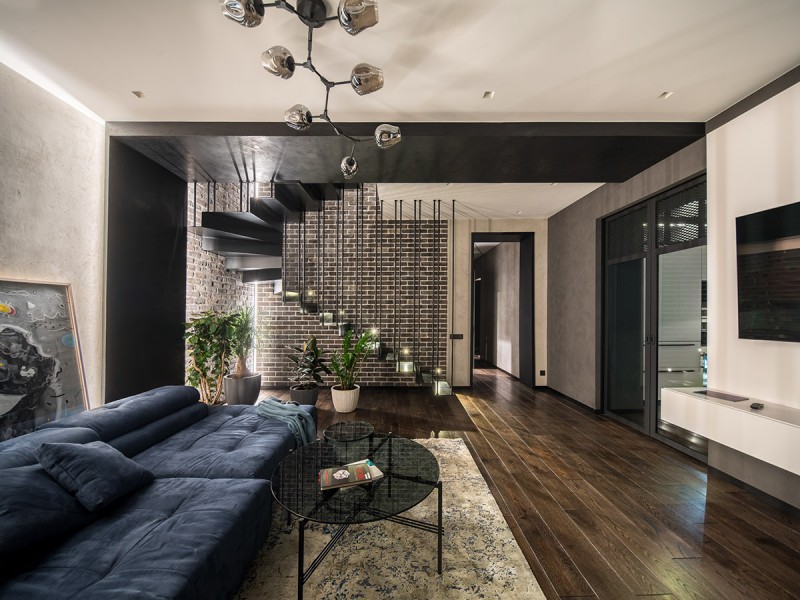 Интерьер трехуровневой квартиры Интерьер трехуровневой квартиры