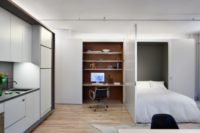 Многофункциональный интерьер уютных апартаментов