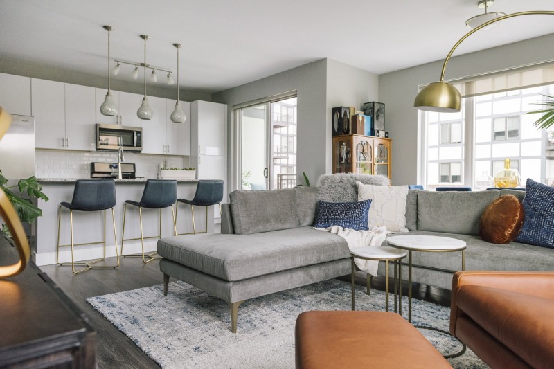 Стильный интерьер квартиры в Даунерс-Гроув, штат Иллинойс