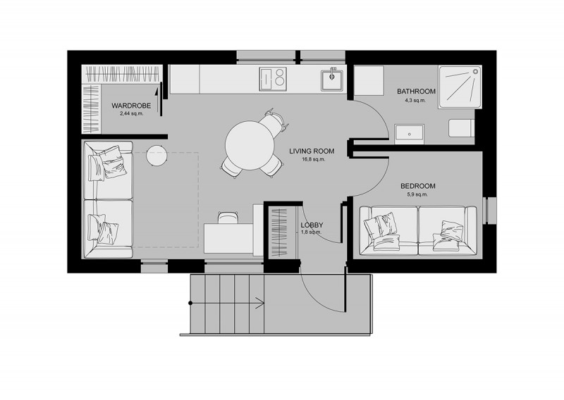 Дизайн небольшого деревянного домика Дизайн небольшого деревянного домика