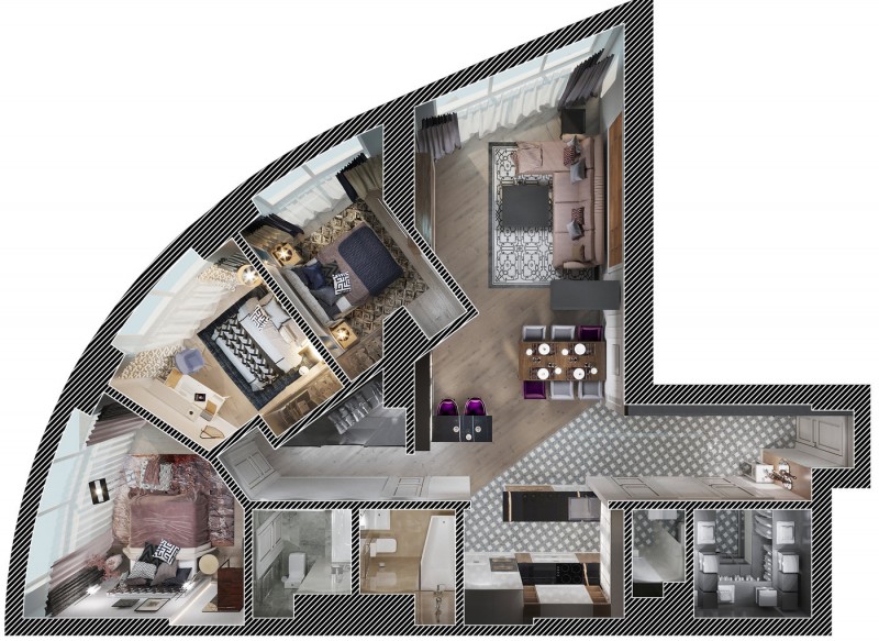 Дизайн-проект квартиры в неоклассическом стиле Дизайн-проект квартиры в неоклассическом стиле