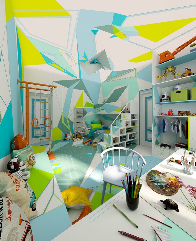 Интерьер дома в Софии, Болгария, вдохновленный работами импрессионистов XIX века Интерьер дома в Софии, Болгария, вдохновленный работами импрессионистов XIX века