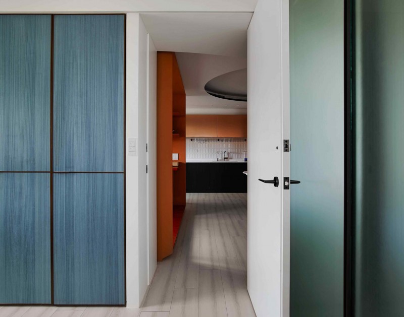 Яркие акценты в интерьере квартиры в Шанхае