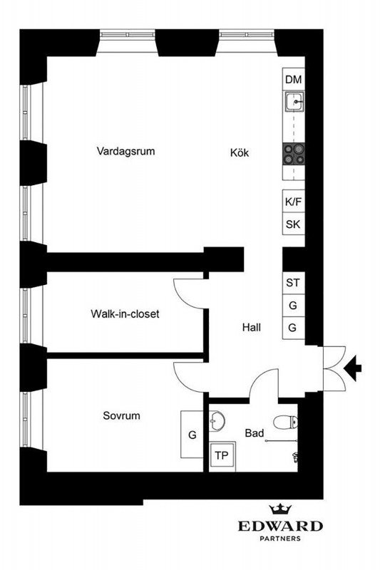 Изысканный интерьер апартаментов в Стокгольме