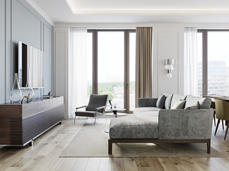 Элегантный интерьер в пастельных тонах