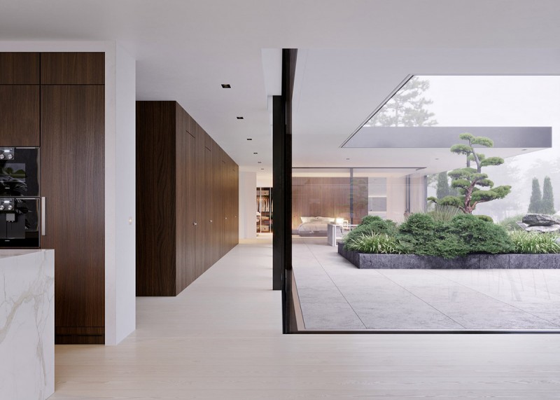 Финская вилла со стеклянными стенами и собственным пирсом