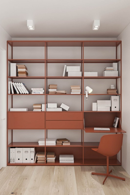 Сочетание белого, серого и кремово-бежевого цветов в интерьере двухуровневой квартиры Сочетание белого, серого и кремово-бежевого цветов в интерьере двухуровневой квартиры