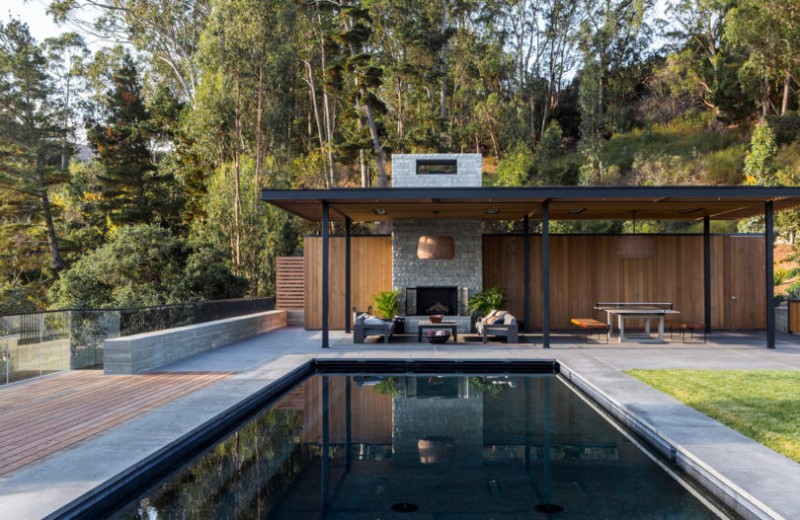 Современная резиденция с видом на залив Сан-Франциско