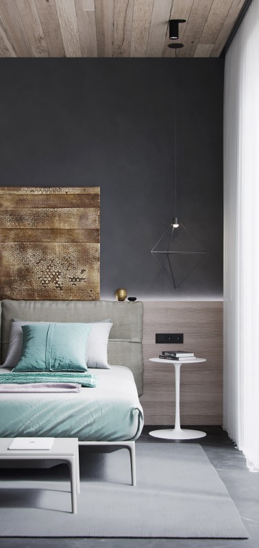 Темный декор с красочными акцентами