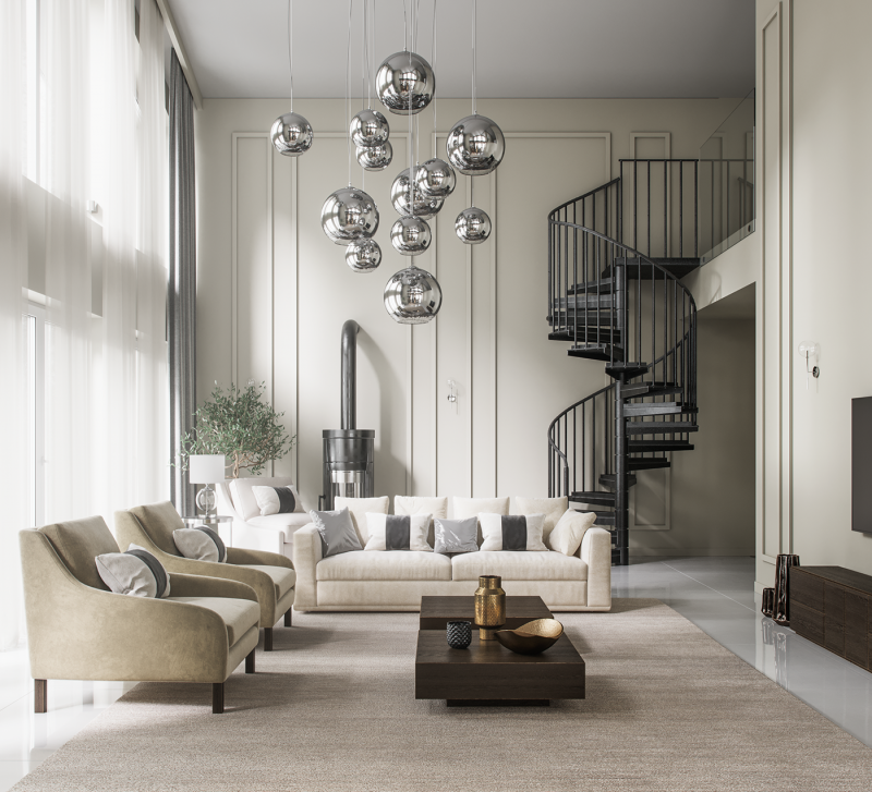 Кухня и гостиная в загородном доме Кухня и гостиная в загородном доме