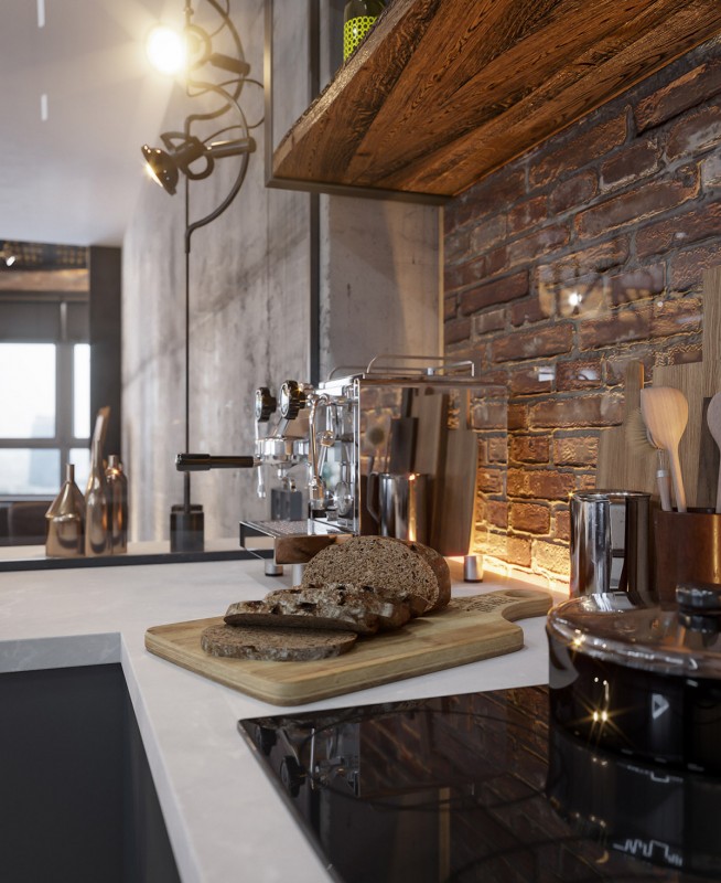 Квартира, оформленная в индустриальном стиле