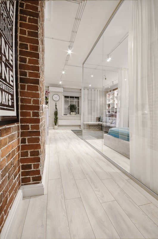 Зонирование с помощью стеклянных перегородок