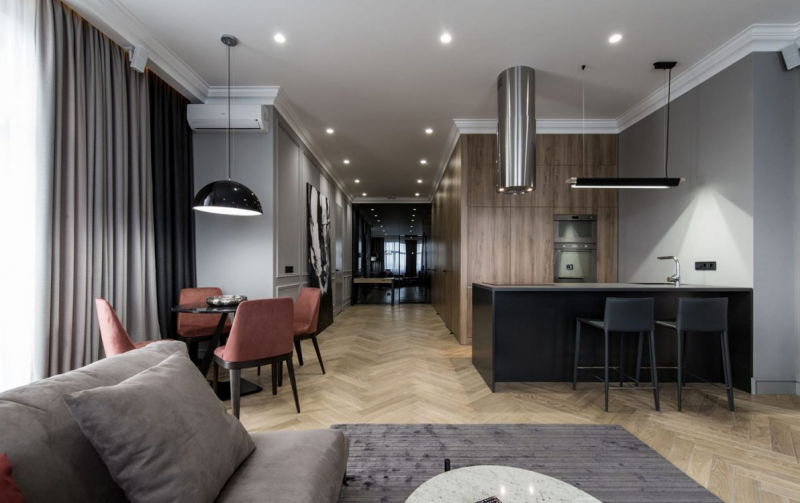 Интерьер современной квартиры в минималистичном  стиле