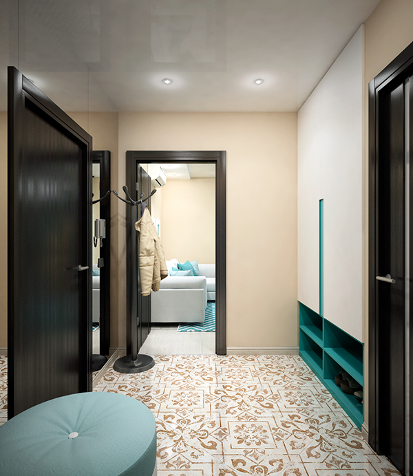 Квартира в бирюзовых тонах