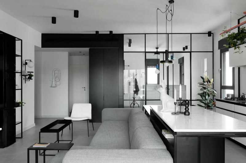 Максимальная открытость, много света и места для размещения в квартире в Тель-Авиве