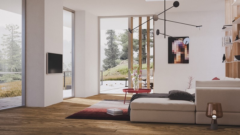 Проект полуутопленного в склоне холма дома