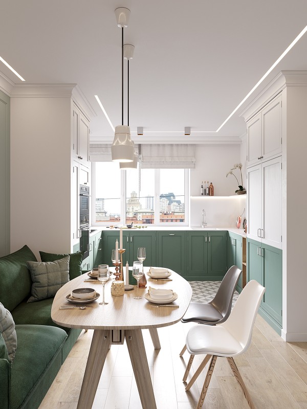 Современная квартира в приятной цветовой гамме с ноткой скандинавского настроения
