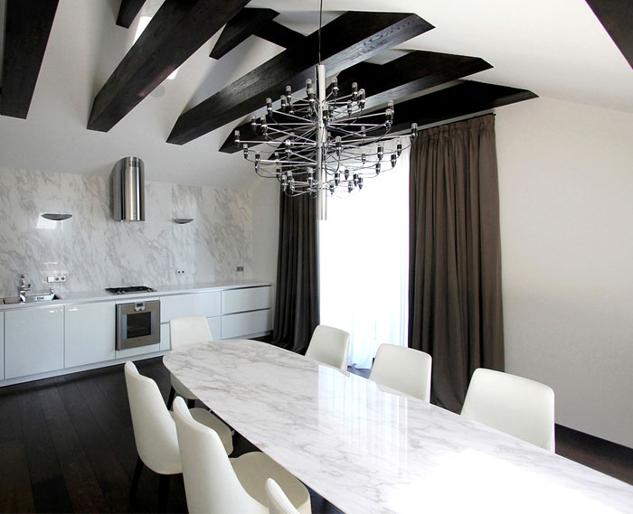 Минималистичный и изысканный интерьер пентхауса Минималистичный и изысканный интерьер пентхауса