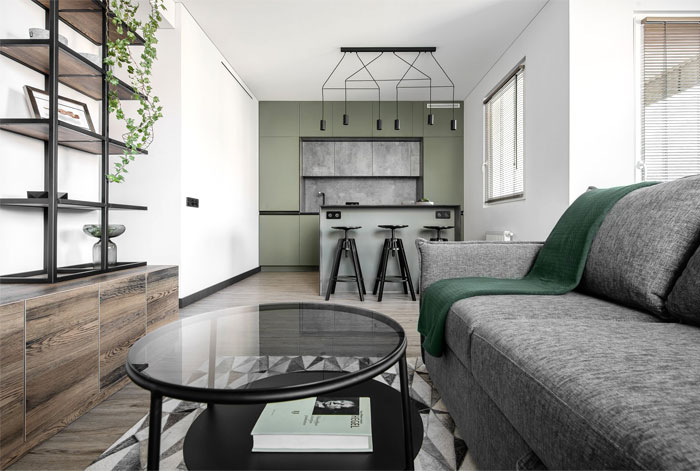 Зеленые акценты в декоре литовской квартиры