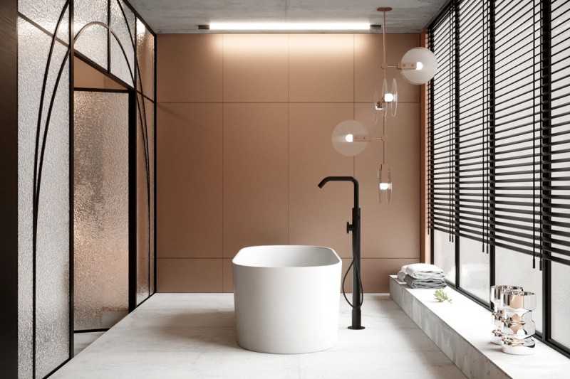 Проект лофта в темных тонах