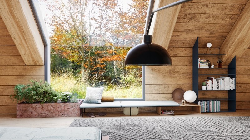 Проект уютного современного дома в лесу