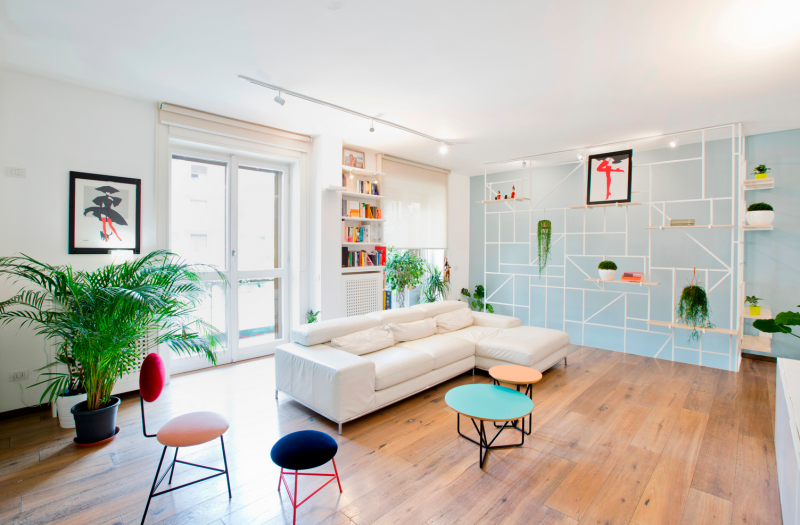 Дизайн интерьера двухуровневых апартаментов в Милане Дизайн интерьера двухуровневых апартаментов в Милане