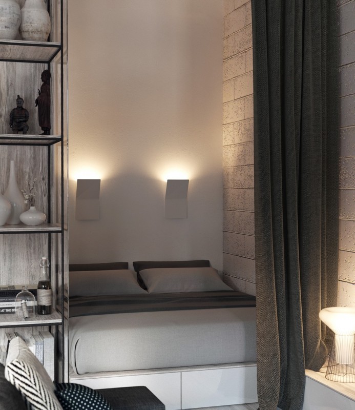 Свежий и утонченный интерьер компактных апартаментов