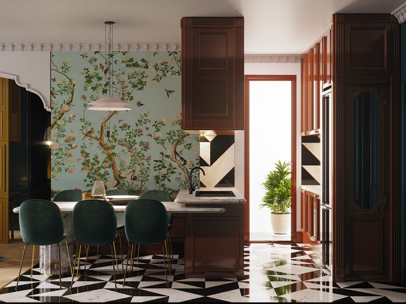 Яркие апартаменты в неоклассическом стиле