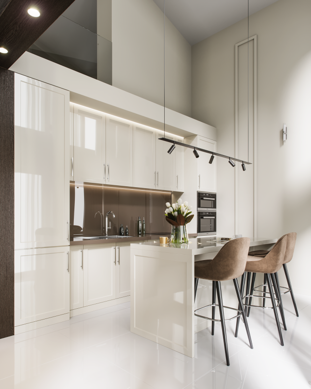 Кухня и гостиная в загородном доме Кухня и гостиная в загородном доме