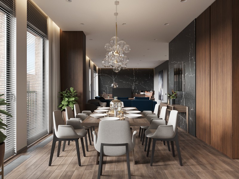 Интерьер загородного дома с террасой на крыше площадью 250 кв.м. Интерьер загородного дома с террасой на крыше площадью 250 кв.м.