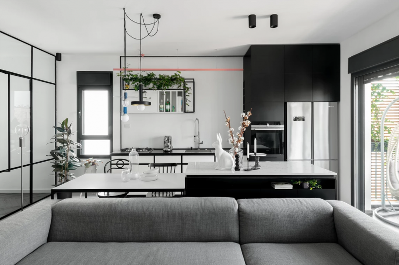 Максимальная открытость, много света и места для размещения в квартире в Тель-Авиве