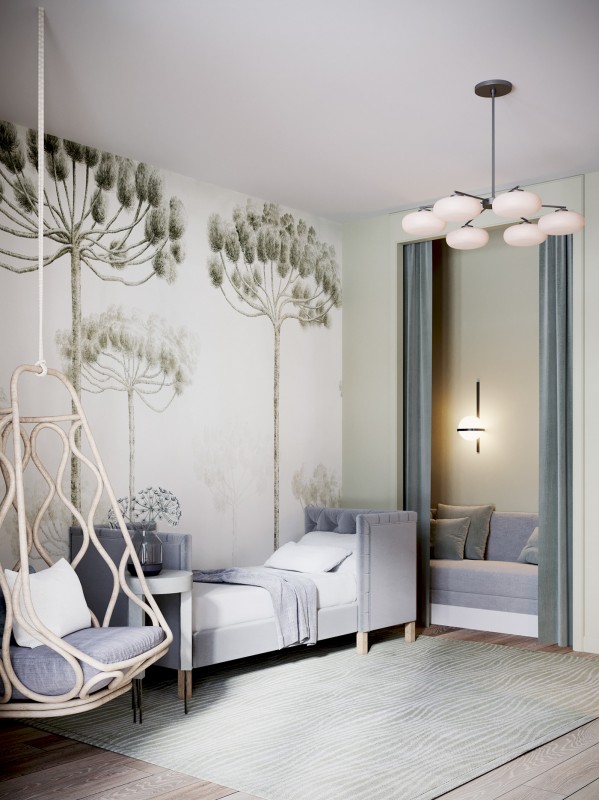 Просторные апартаменты, оформленные в пастельных тонах