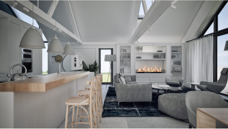 Проект коттеджа недалеко от моря в деревне Тшенсач, Польша