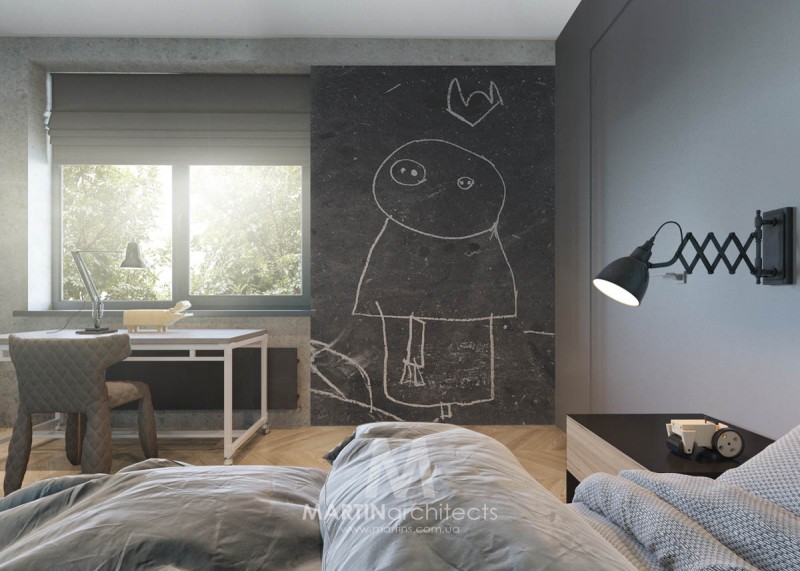 Апартаменты, оформленные в успокаивающей цветовой палитре