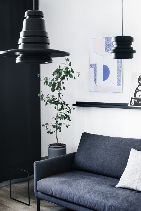 Контрастный интерьер небольшой квартиры в Хельсинки