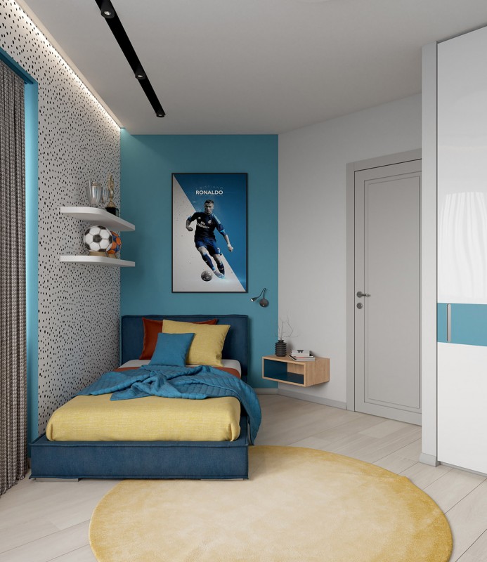 Акцентная мебель в монохромном интерьере