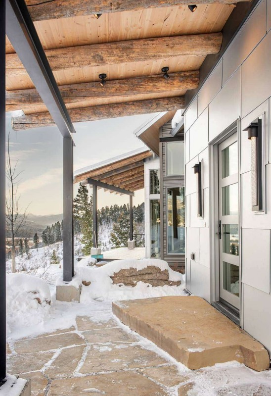 Горная резиденция, расположенная в штате Монтана, США Горная резиденция, расположенная в штате Монтана, США