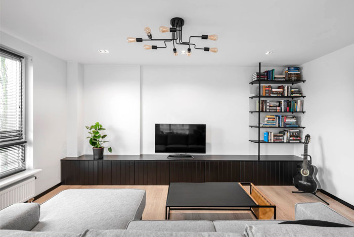 Интерьер квартиры в Вильнюсе с элементами промышленного стиля Интерьер квартиры в Вильнюсе с элементами промышленного стиля