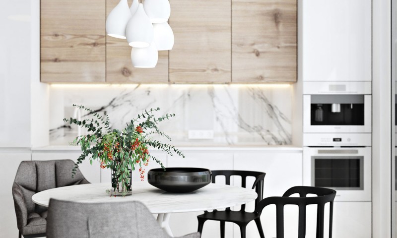 Интерьер уютных апартаментов в Штутгарте с голубыми акцентами