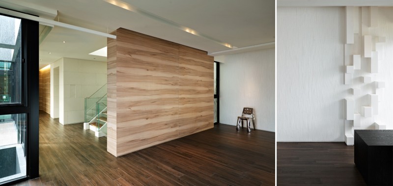 Минималистичная многоуровневая резиденция в Тайбэе