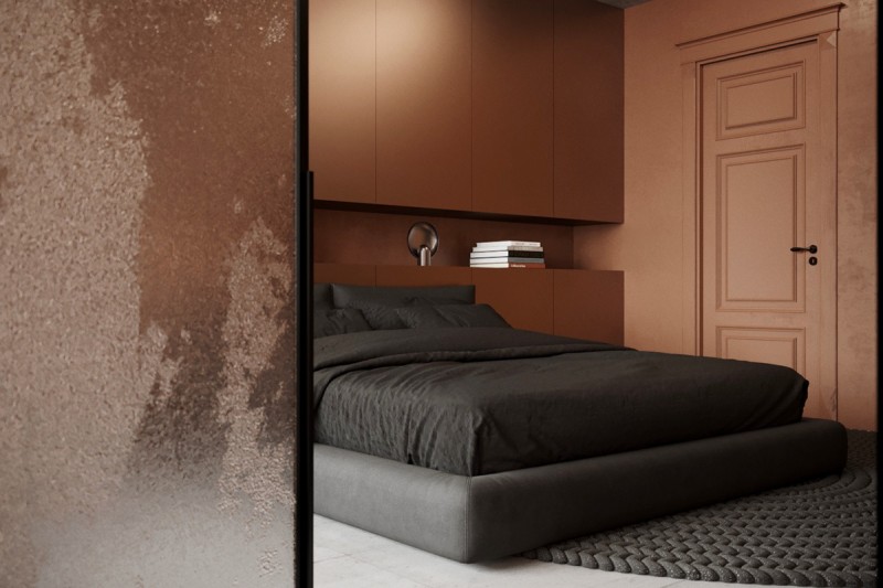 Проект лофта в темных тонах