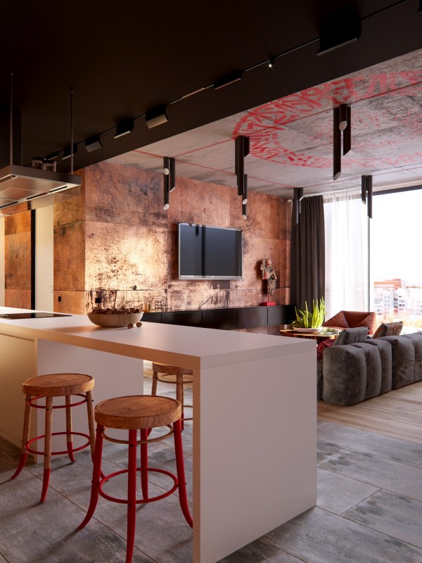 Азиатские мотивы в интерьере просторной квартиры Азиатские мотивы в интерьере просторной квартиры