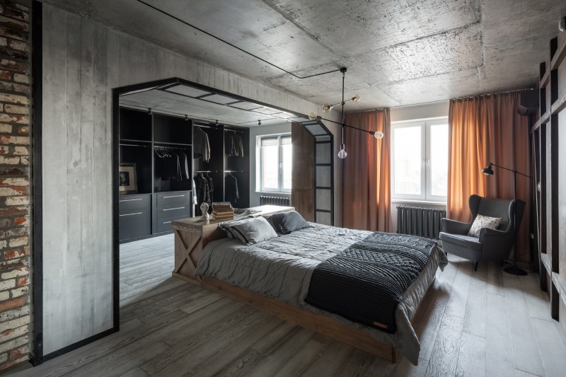 Индустриальный стиль интерьера квартиры