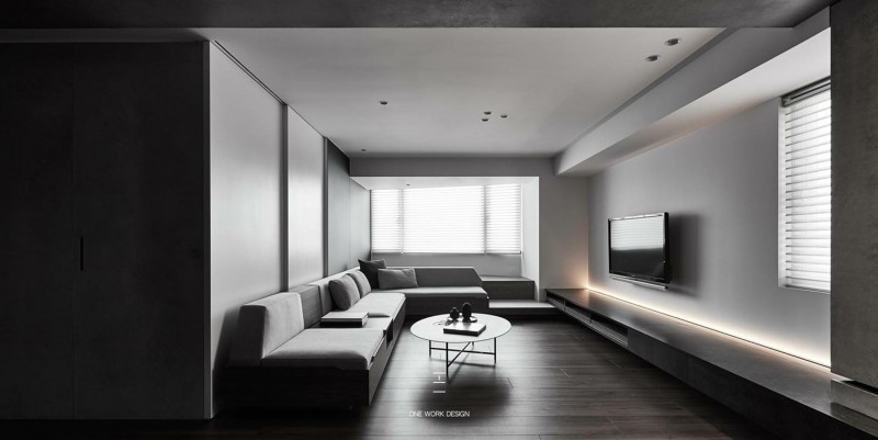 Минималистский интерьер в темных тонах в Тайбэе Минималистский интерьер в темных тонах в Тайбэе