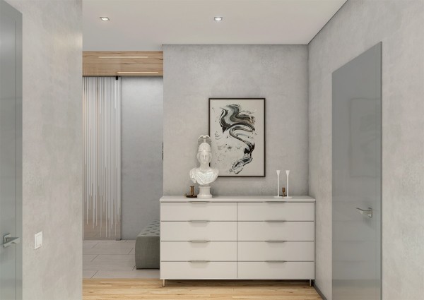 Акцент на деревянные панели в интерьере уютной квартиры