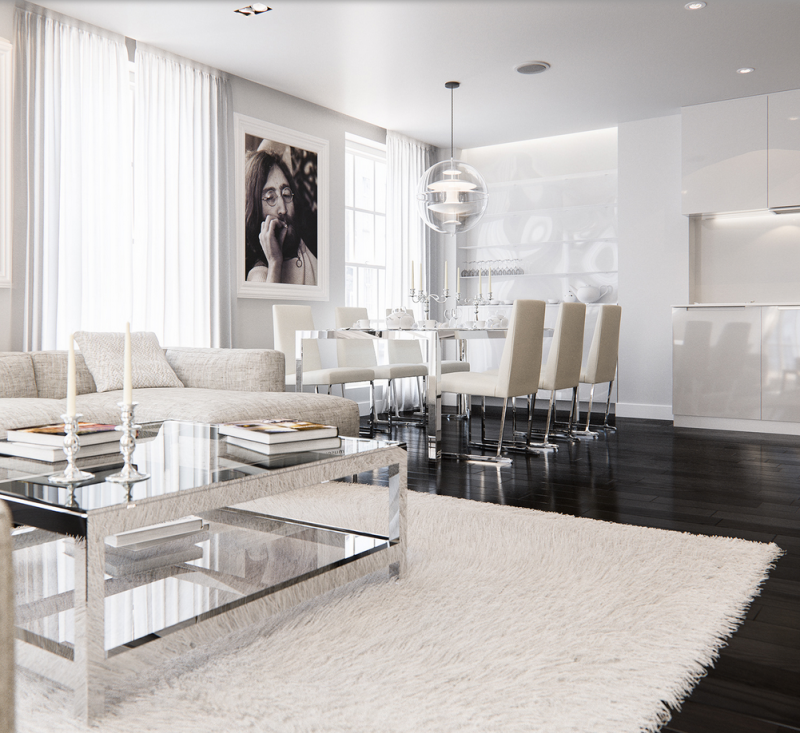 Белоснежные апартаменты в Лондоне