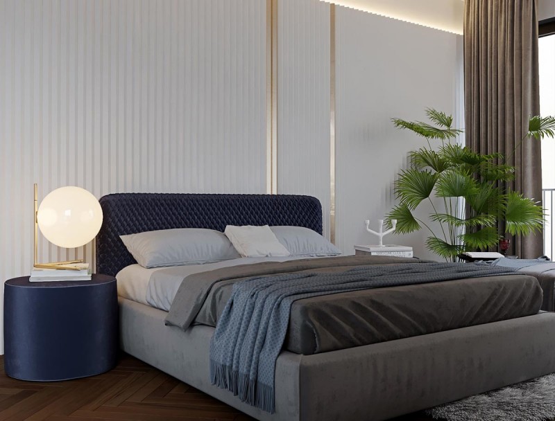 Шикарные монохромные апартаменты с яркими акцентами Шикарные монохромные апартаменты с яркими акцентами