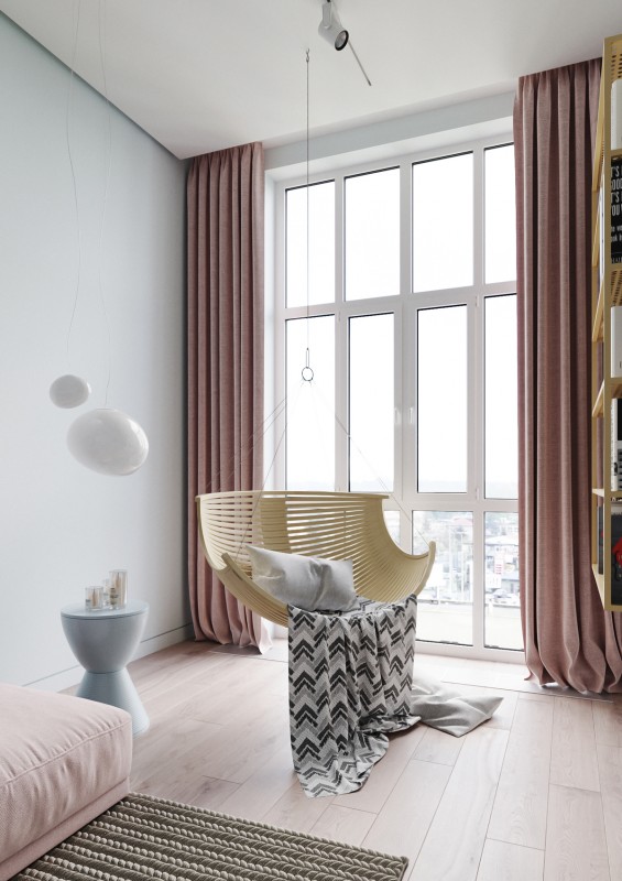 Квартира, оформленная в пастельных тонах